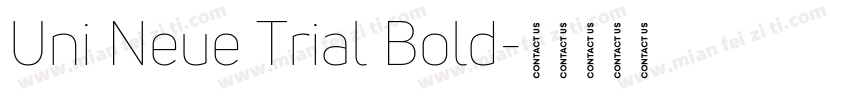 Uni Neue Trial Bold字体转换